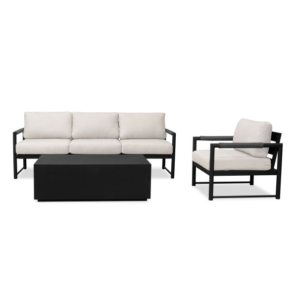 Alto 3 Piece Sofa Set - Black/Carbon ALTO-BK-CO-SET130