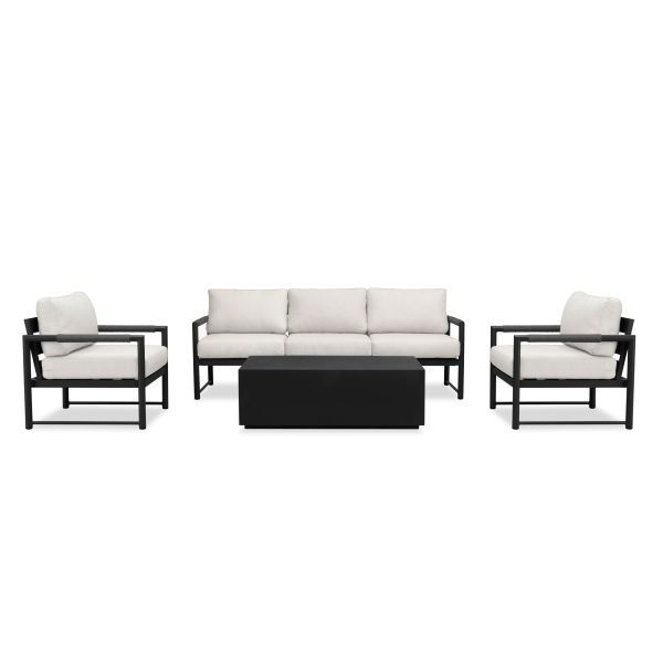 Alto 4 Piece Sofa Set - Black/Carbon ALTO-BK-CO-SET135