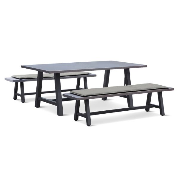 Commons 8 Seat Dining Set w/ Benches COM-SL-3BDS