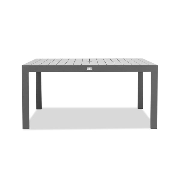 Classic Aluminum 63" Square Dining Table - Slate CSAL-SL-8SQDT