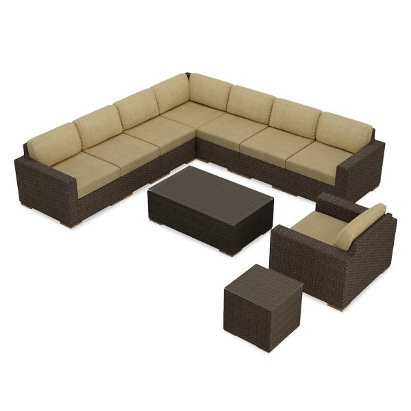 10 Piece Arden Club Chair Sectional Set