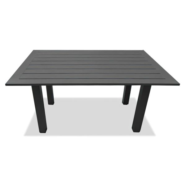 Classic Aluminum Rectangular Chat Table - Slate HL-CSAL-SL-RCCHAT