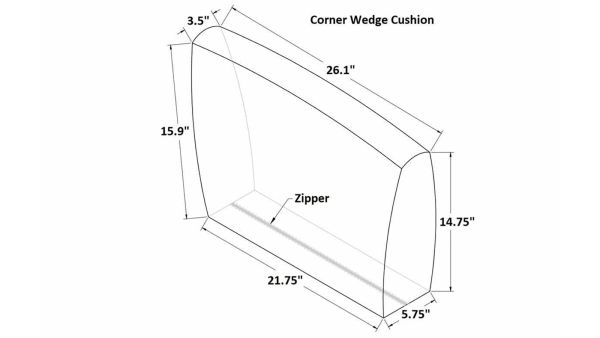 CUSHION COVER - Wedge Cushion HL-CVR-29W