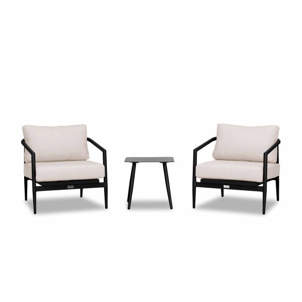 Olio 3 Piece Club Chair Set - Black/Carbon OLIO-BK-CO-SET104