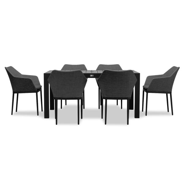 Tailor Classic 6 Seat Rectangular Dining Table - Black TA-BK-SET530